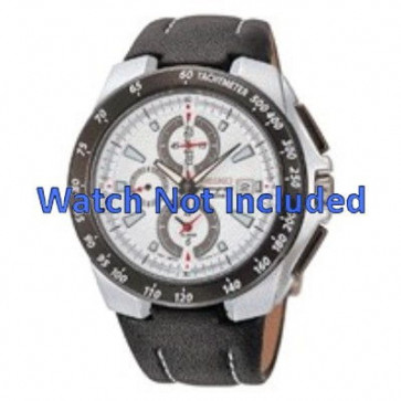Horlogeband Seiko 7T62-0HG0 / SNAB11P1 / 4LK9JB / 7T94 0AR0 / Leder Zwart 13mm